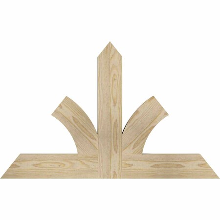 Ekena Millwork Richland Rough Sawn Timber Gable Bracket, Douglas Fir, 36"W x 23"H x 2"D x 4"F, 15/12 Pitch GBW036X23X0204RIC00RDF